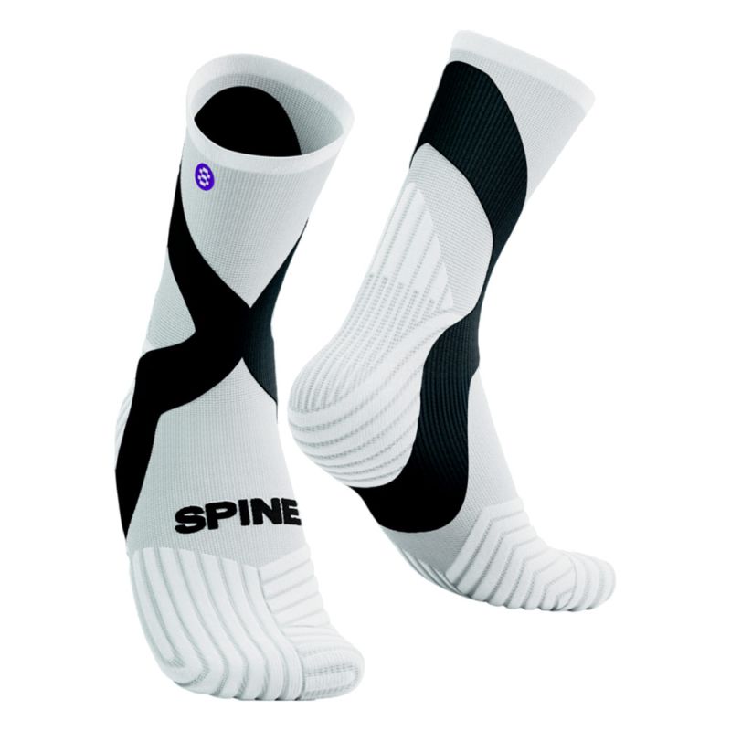 Chaussettes de travail ergonomiques anti-torsion - SPINERGY X 45-48 Blanc / Noir