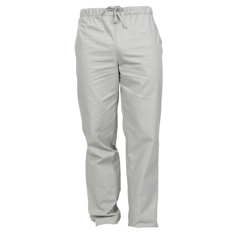 Pantalon médical gris clair avec ceinture élastiquée et jambes ajustables - PADY 01BGRC PBV Gris clair T6 / 62-64