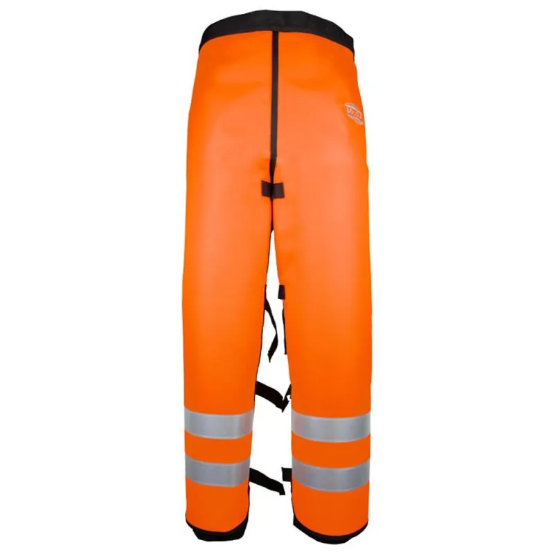 Jambières de protection débroussaillage déperlantes orange fluo - SOLIDUR CHDE Taille Unique Orange Fluo