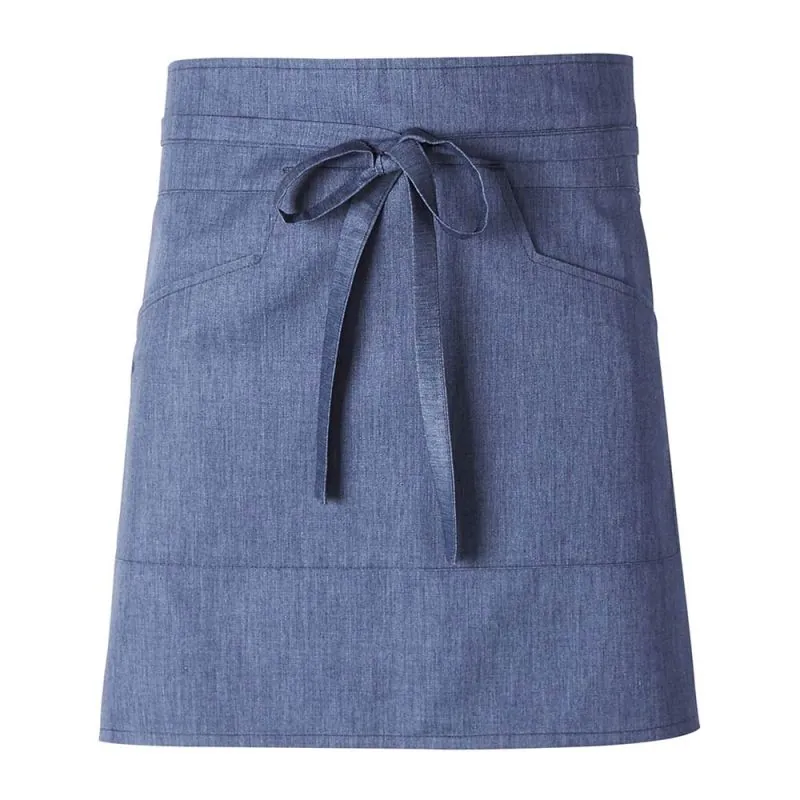 Tablier de service coloré court Molinel NELL 45 Taille Unique Bleu Denim