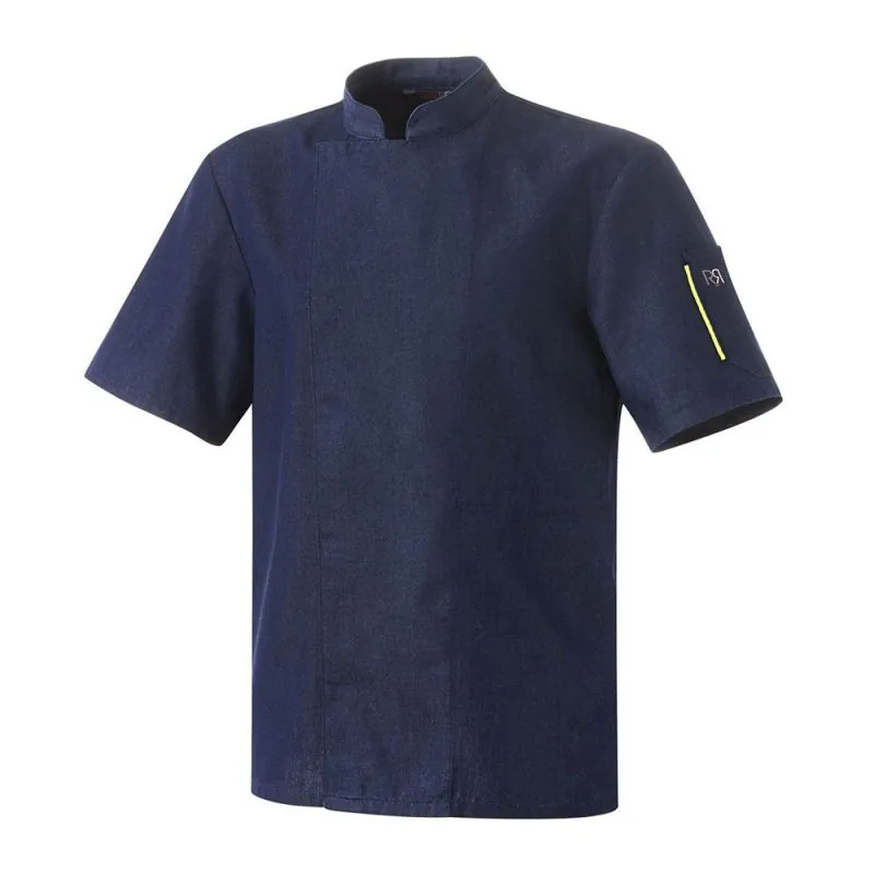 Veste de cuisine jean manches courtes NERO Robur T6 / 62-64 Bleu Denim