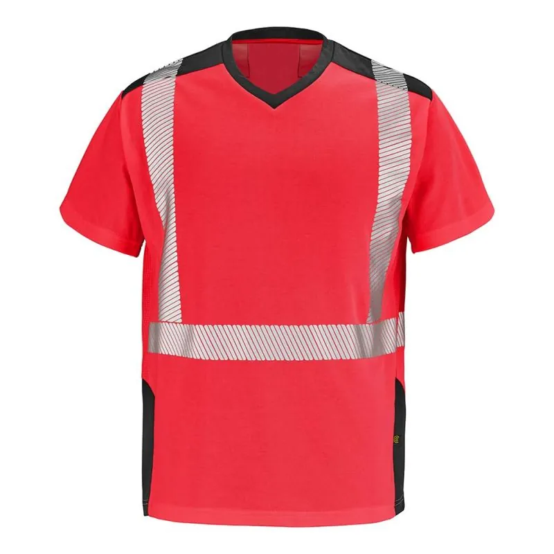 T-shirt haute visibilité anti-UV SIROCCO - Fluo Safe XP 9T84PI Cepovett Safety 8 / Taille 5XL Rouge hivi / Noir