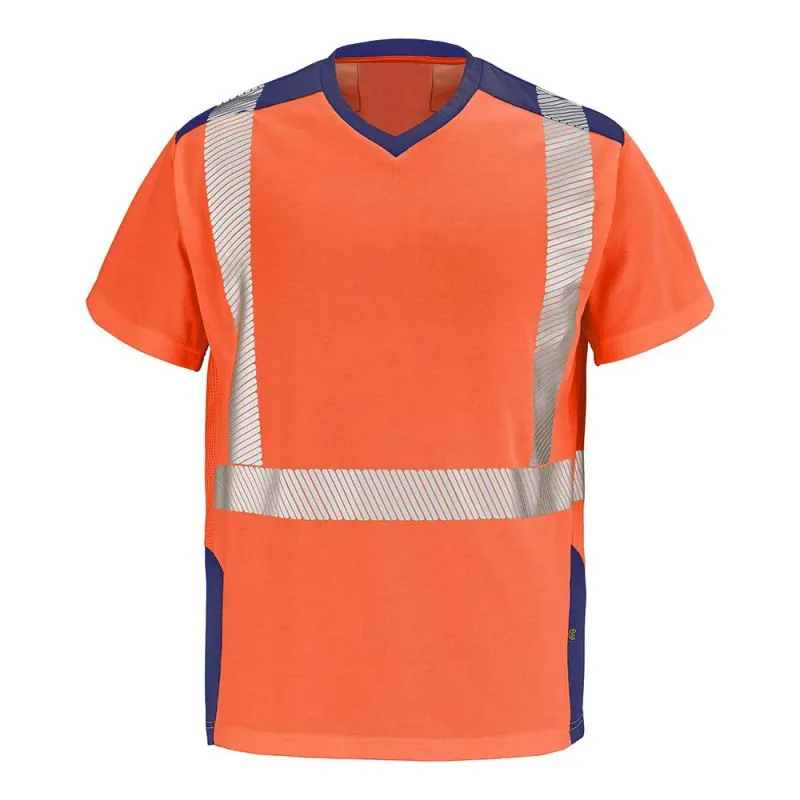 T-shirt haute visibilité anti-UV SIROCCO - Fluo Safe XP 9T84PI Cepovett Safety 3 / Taille L Orange hivi / Bleu Marine