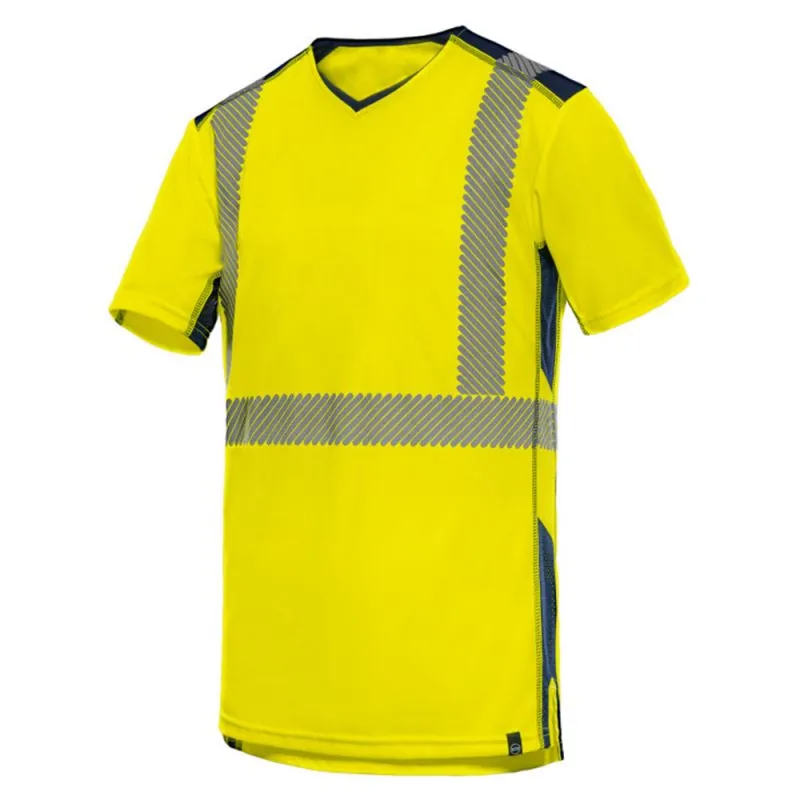 T-shirt haute visibilité manches courtes respirant et anti-UV - BELIZE 37.5 T2S Jaune Hivi L