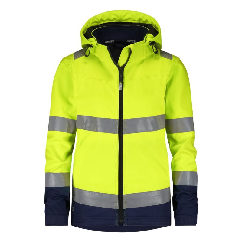 Softshell haute visibilité femme classe 2 / 3 - DASSY MALAGA WOMEN Jaune Fluo / Marine XXL