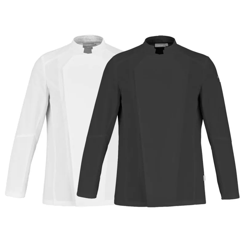 Guolamy Veste De Cuisine Homme Personnalisé Professionnel Manches Longues Respirant 29152M(Manches Longues -Blanc,S