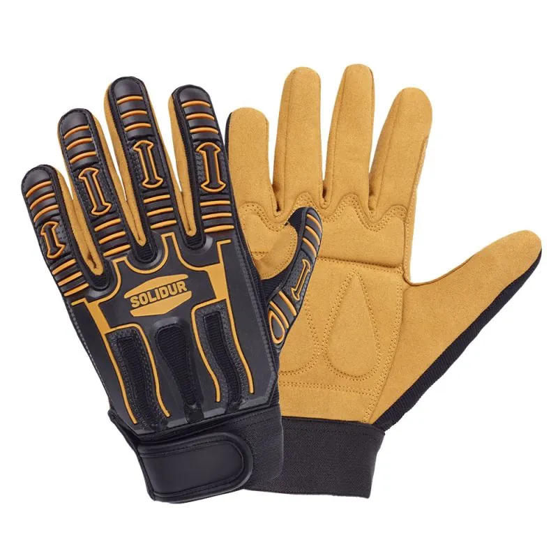 Gant de manutention Précision Impact - GA18 SOLIDUR Marron / Noir 9