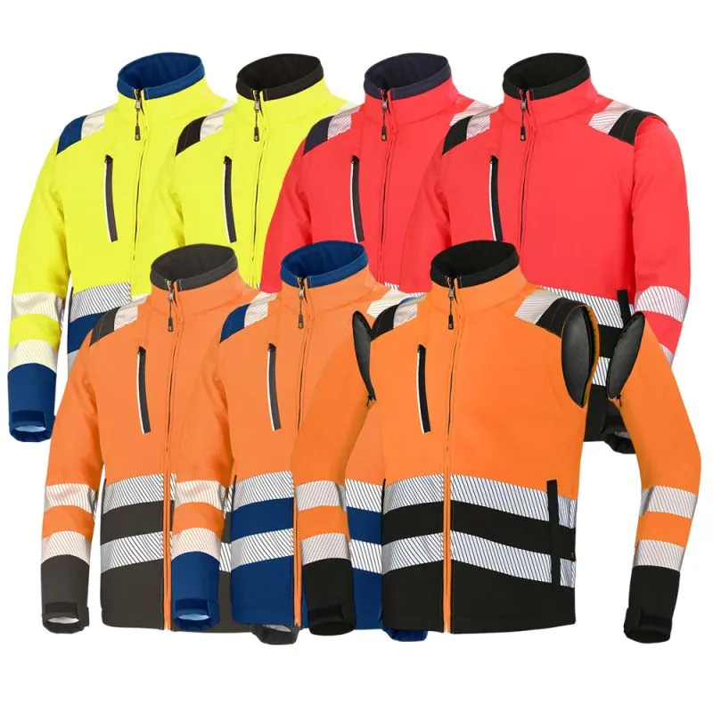 PREVENT Veste Softshell De Signalisation Orange Taille L - Haute Visibilité EN 20471