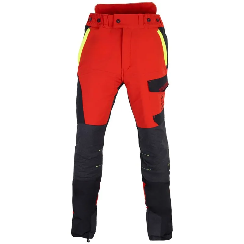 Pantalon anti coupure classe 3A stretch - SOLIDUR INFINITY INPA3A Rouge / Noir L