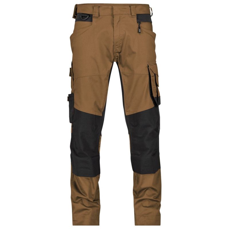 Pantalon de travail avec poches genoux et tissu stretch - DASSY DYNAX NEXT 64 Marron contrasté Gris