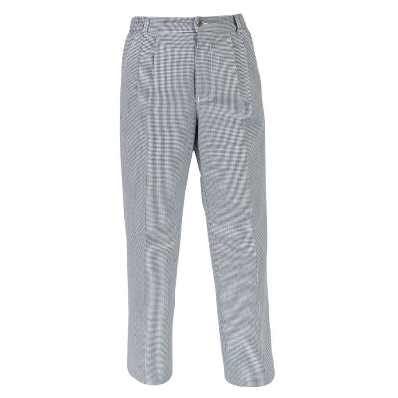 Pantalon de cuisine pied de poule 100 % coton OURAL Robur 48 Pied de poule