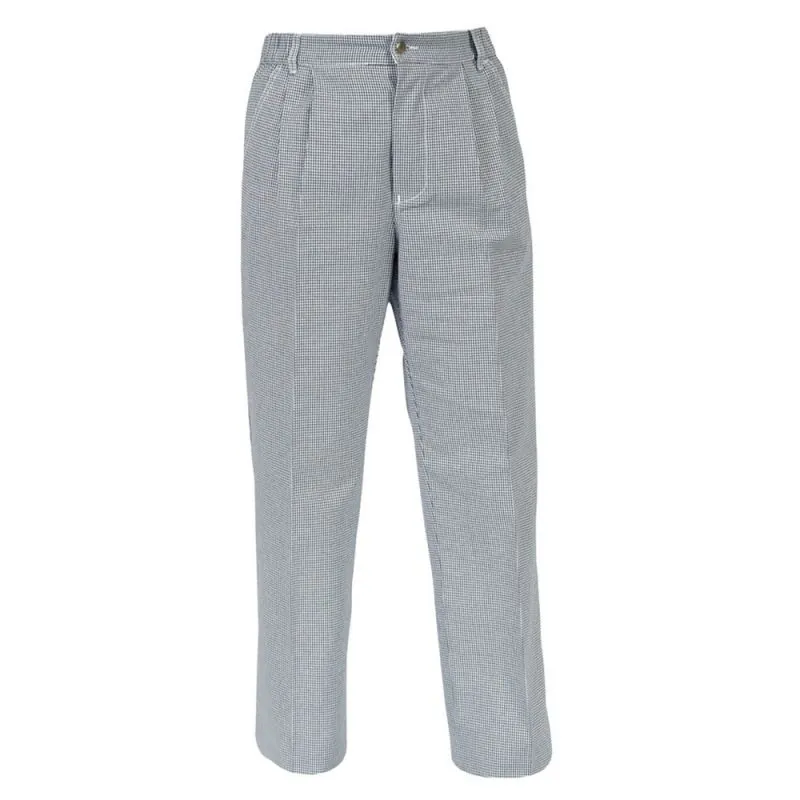 Pantalon de cuisine pied de poule 100 % coton OURAL Robur 38 Pied de poule
