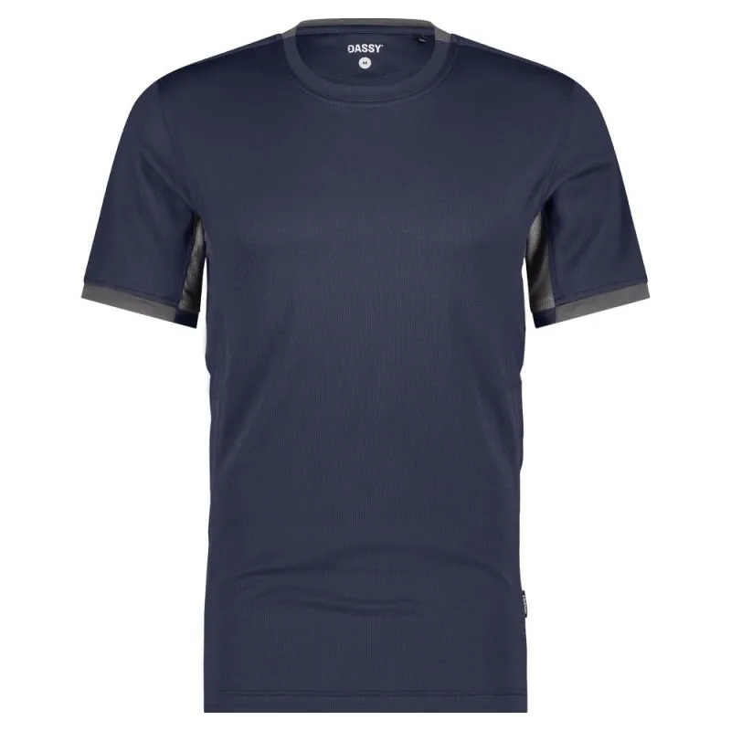 T-shirt de travail respirant anti-UV - DASSY NEXUS NEXT Bleu Nuit contrasté Gris L