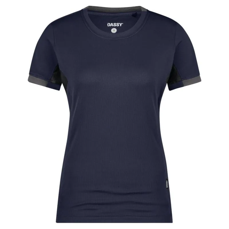 T-shirt de travail femme anti-UV respirant - DASSY NEXUS NEXT WOMEN Bleu Nuit contrasté Gris M