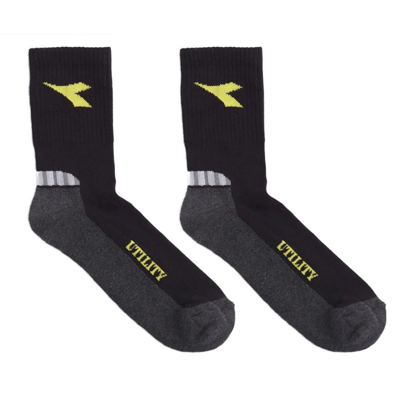 3 x Paire de chaussettes de travail été en coton Diadora Utility Noir 35-38