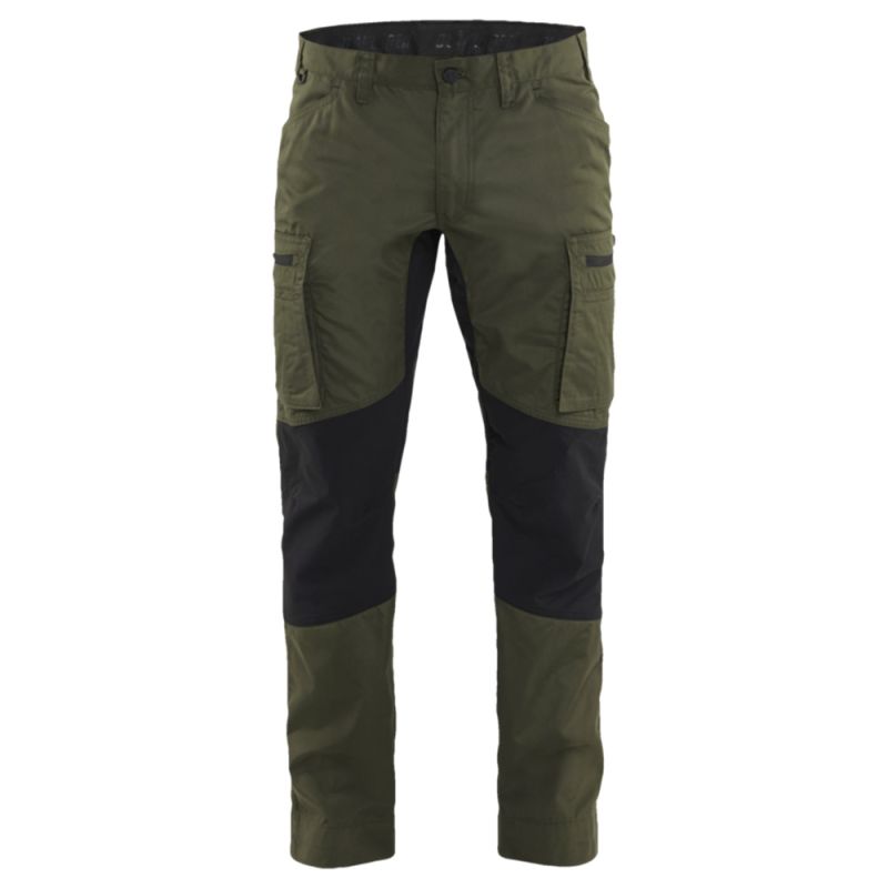 Pantalon de travail homme léger et stretch - 14591845 BLAKLADER 40 Vert Forêt / Noir