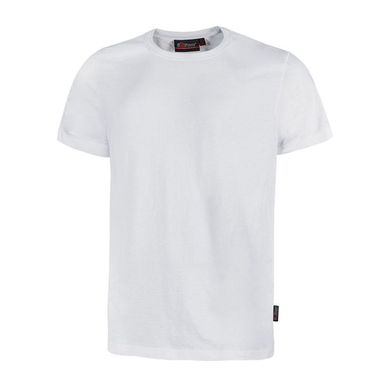 Lot de 5 t-shirts de travail 100% coton manches courtes - FIGI U-POWER Blanc 5XL