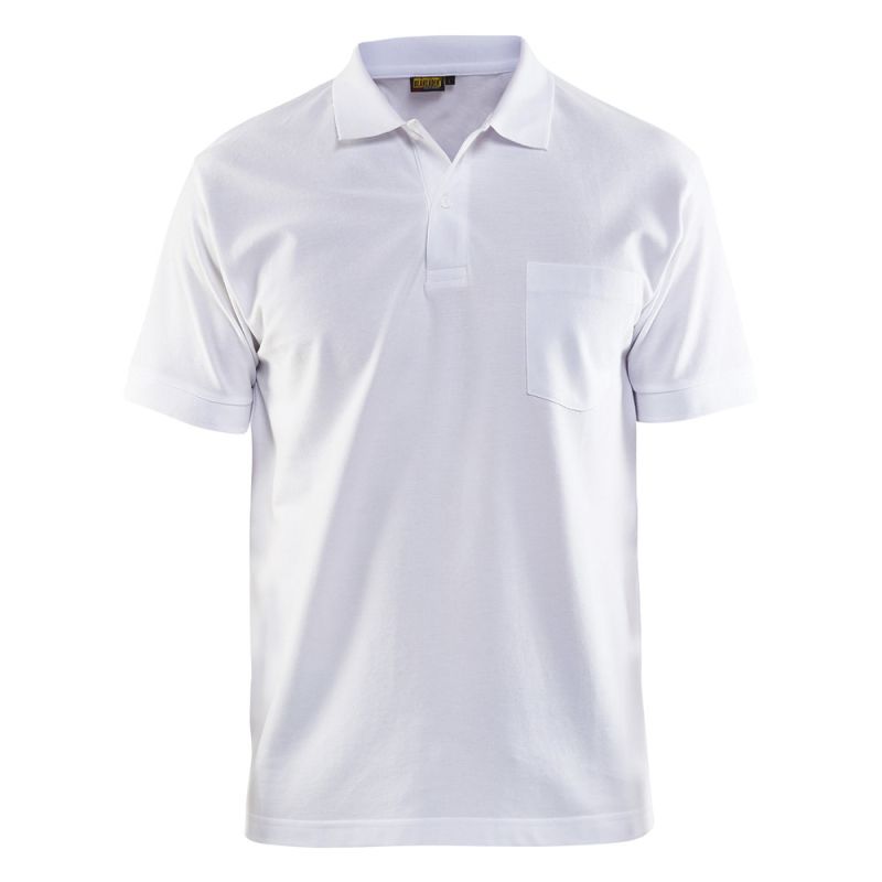 Polo de travail avec poche poitrine 100% coton - 33051035 BLAKLADER Blanc L