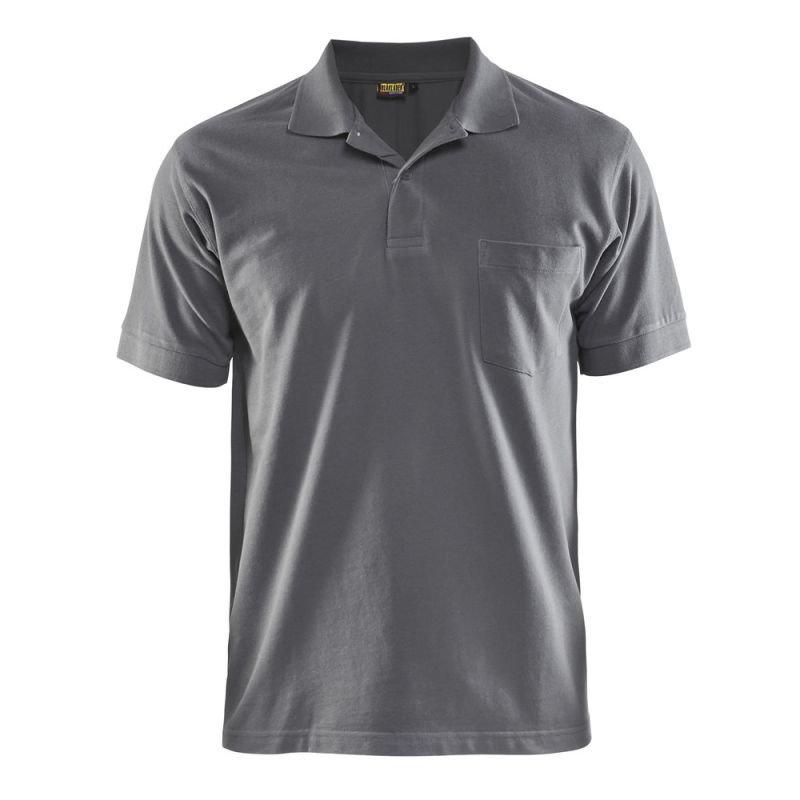 Polo de travail avec poche poitrine 100% coton - 33051035 BLAKLADER Gris clair M