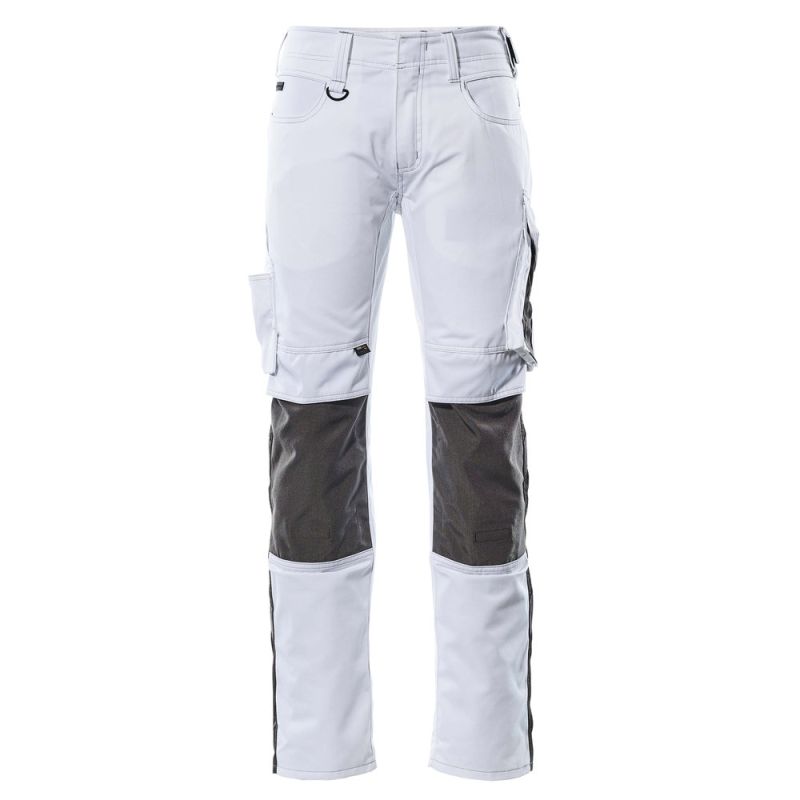 Pantalon de peintre avec poches genouillères MANNHEIM MASCOT - 12679-442 40 Blanc / Gris Charbon