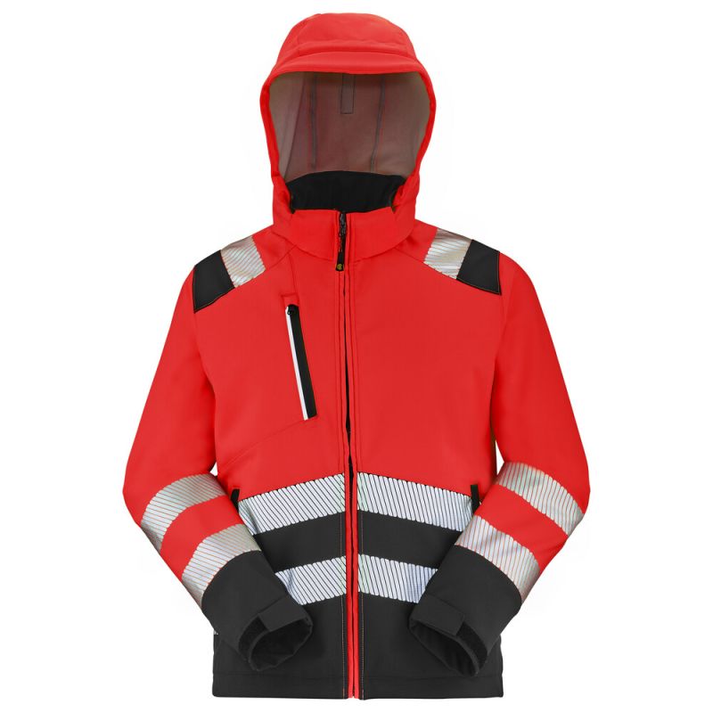 Softshell haute visibilité classe 2 capuche amovible TATRAS XP PI - 9S22PI CEPOVETT Positive Impact 5 / Taille XXL Rouge hivi / Noir