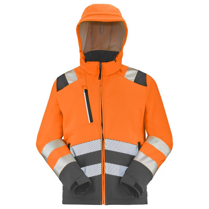 Softshell haute visibilité classe 2 capuche amovible TATRAS XP PI - 9S22PI CEPOVETT Positive Impact 7 / Taille 4XL Orange Hivi / Gris Charbon