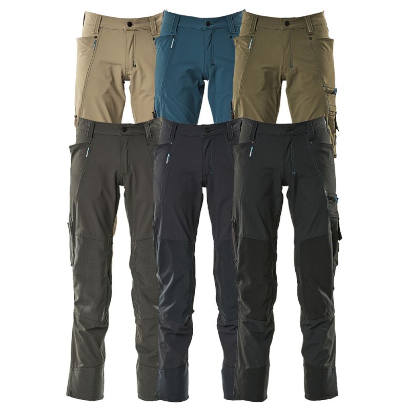 Pantalon de travail stretch léger avec poches genouillères MASCOT ADVANCED - 17179-311 54 Gris Anthracite