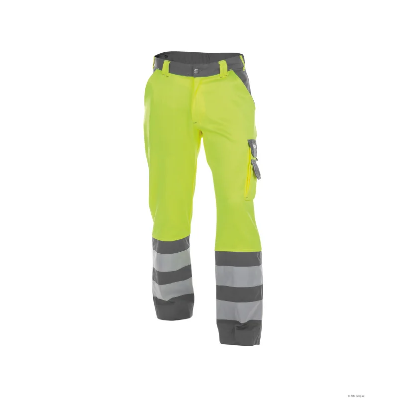 Pantalon de travail Haute Visibilité Classe 2 - DASSY LANCASTER 245 60 Jaune Fluo / Gris Ciment