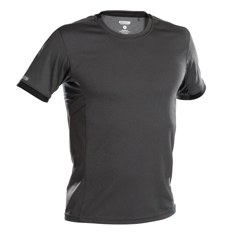 T-shirt de travail anti-UV et respirant - DASSY NEXUS 1 / Taille S Gris Anthracite / Noir