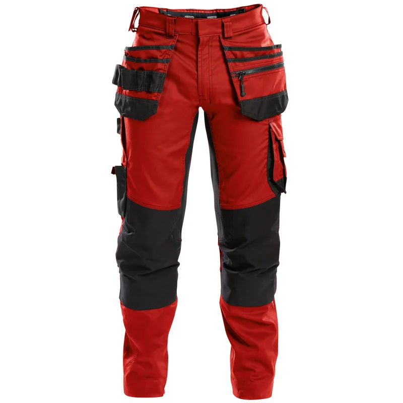 Pantalon de travail stretch et multipoches - DASSY FLUX 42 Rouge / Noir