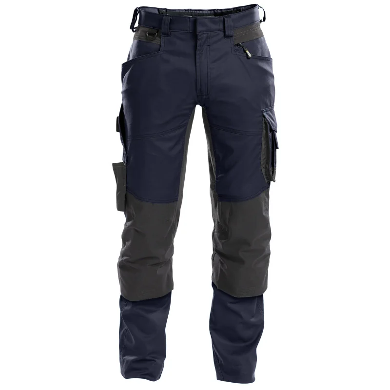 Pantalon de travail avec tissu stretch et poches genoux - DASSY DYNAX 48 Bleu Nuit / Gris Anthracite