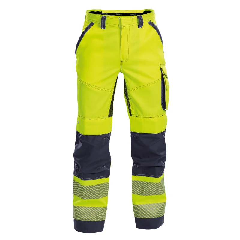 Pantalon de travail été haute visibilité classe 2 - DASSY ODESSA 52 Jaune Fluo / Marine