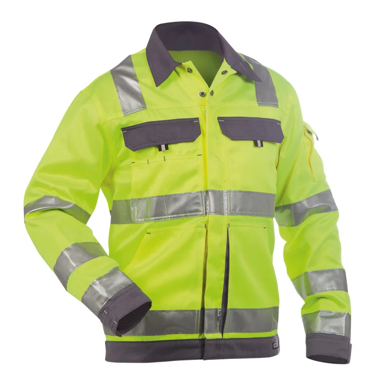 Veste Haute Visibilité DASSY DUSSELDORF 245 - Classe 2/3 4 / Taille XL Jaune Fluo / Gris Ciment