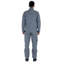 Pantalon professionnel gris avec mercerie tout plastique - BASALTE LAFONT