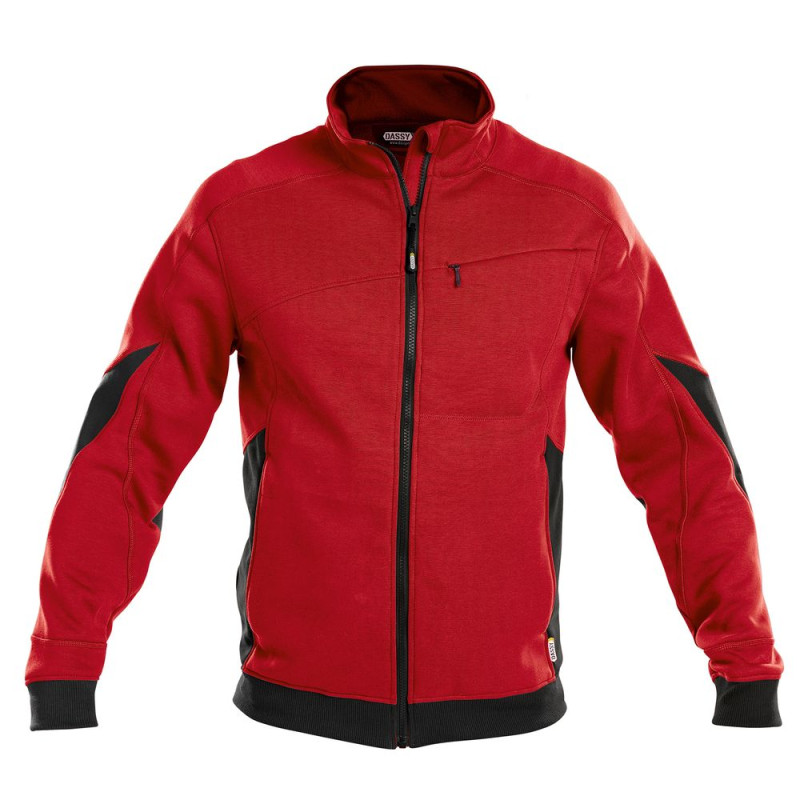 Sweat shirt de travail renforcé - DASSY VELOX 0 / Taille XS Rouge / Noir