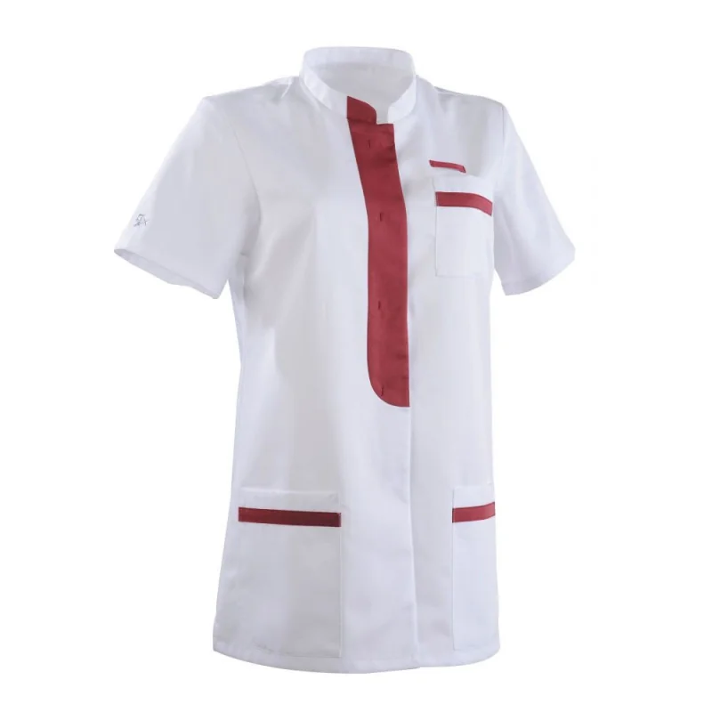 Tunique Médicale Femme Tencel® - LAFONT KIM 1 / Taille S Blanc / Cassis