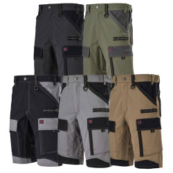 strongAnt® Blanc Made in EU Pantalon Court Hommes Cargo Shorts Travail Shorts Pantacourt avec Multi Poches 