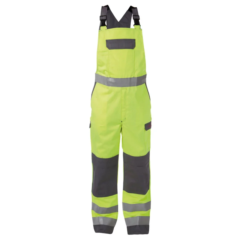 Cotte à bretelles Haute Visibilité Multirisques - DASSY COLOMBIA 52 Jaune Hivi / Gris Graphite