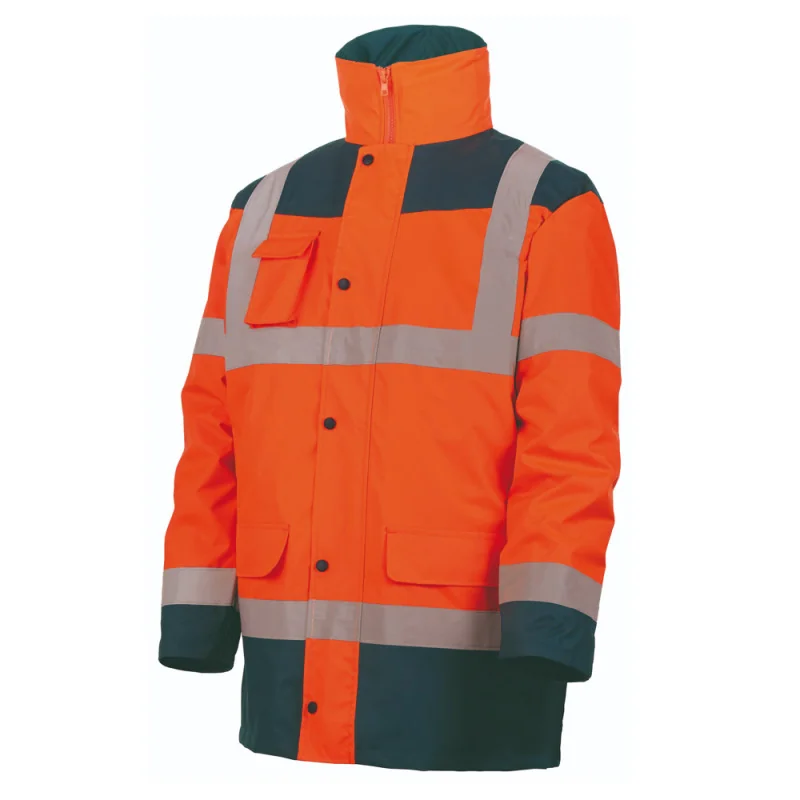 Parka Haute Visibilité 4 en 1 - PIAMA/PIAMO SINGER SAFETY 2 / Taille M Orange hivi / Bleu Marine