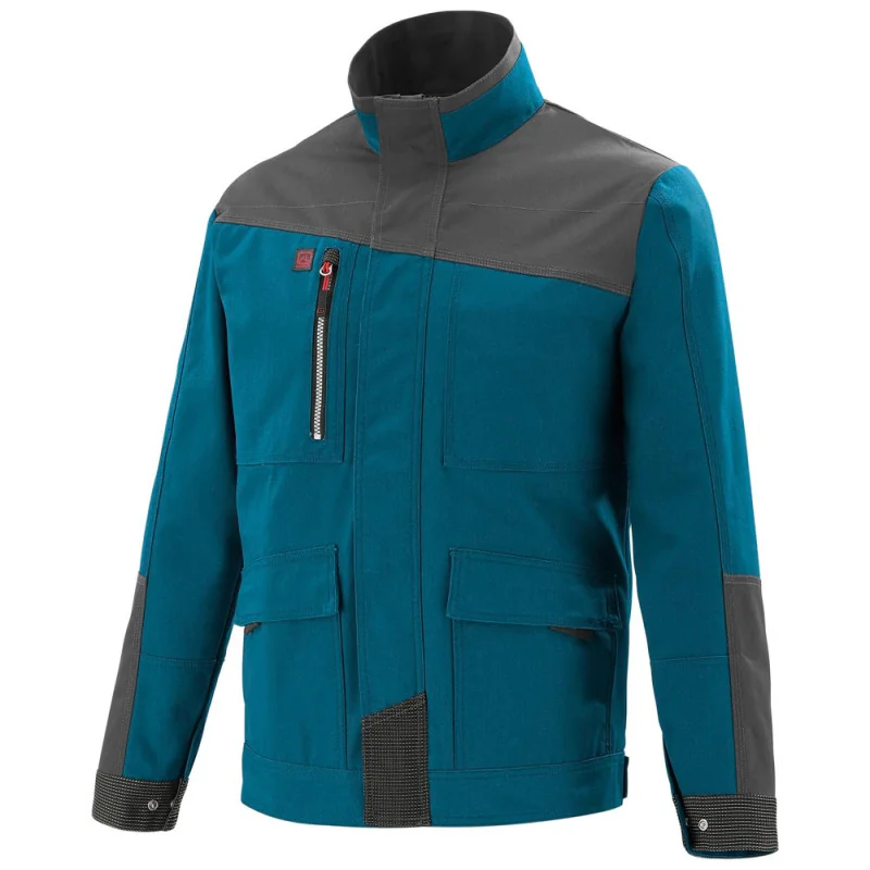 Veste de travail renforcée Lafont TOOL - 3ATHUP 6 / Taille 3XL Bleu Pétrole contrasté Gris Charbon