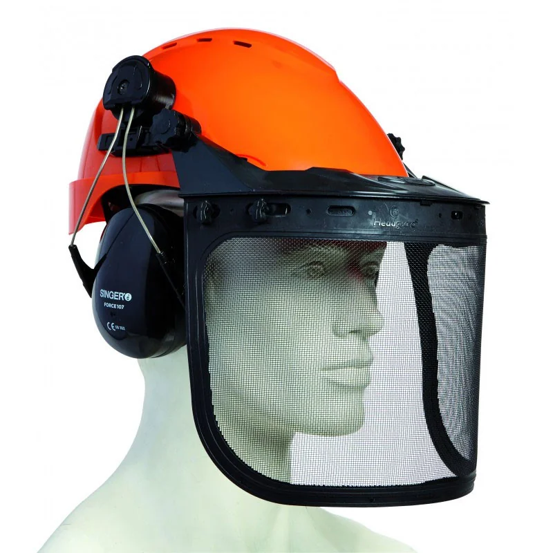 Casque forestier complet avec visière grillagée - SINGER SAFETY FOREST1 Orange