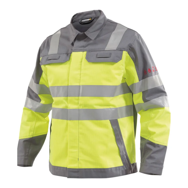 Veste de travail multinormes haute-visibilité - DASSY FRANKLIN 4 / Taille XL Jaune Hivi / Gris Graphite