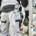 Pantalon de travail blanc multipoches tissu stretch Dassy Flux