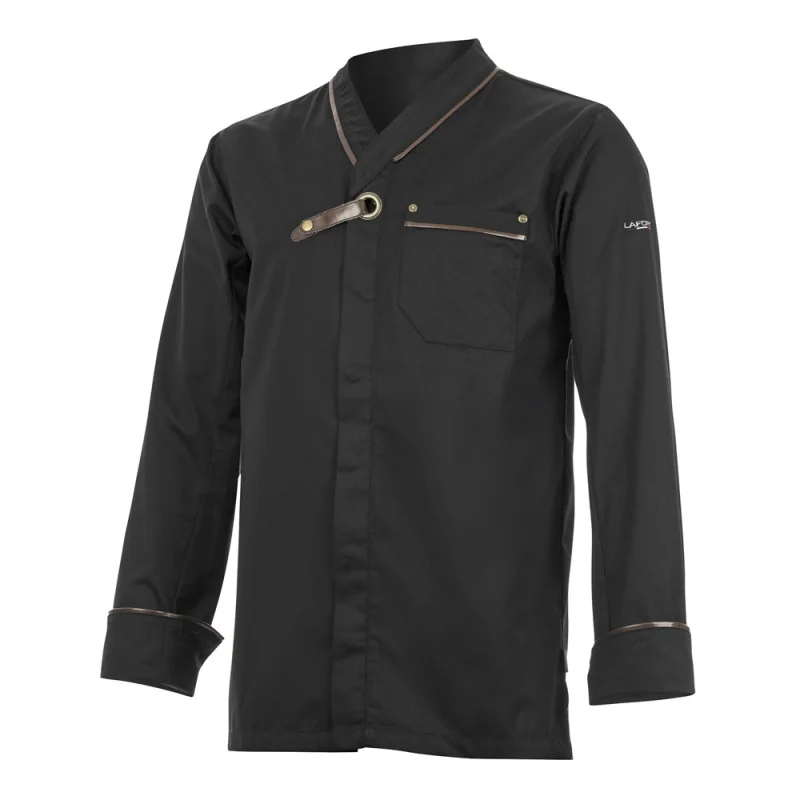 Veste de cuisine noir manches longues Lafont NAVARRE - 2NAVCO 1 / Taille S Noir
