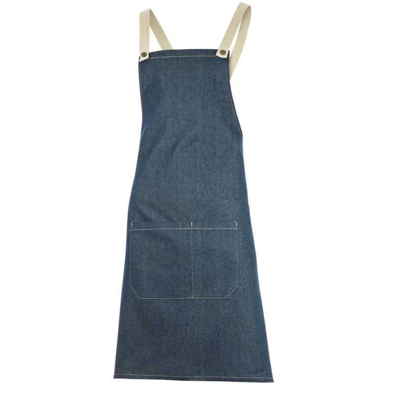 Tablier de service à bavette en jean - LAFONT LESAGE Bleu Jean Taille Unique