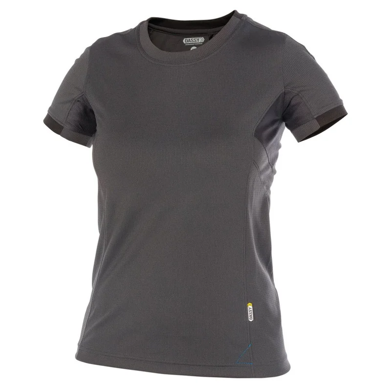 Tee shirt de travail femme respirant anti-UV - NEXUS DASSY WOMEN 5 / Taille XXL Gris Anthracite / Noir