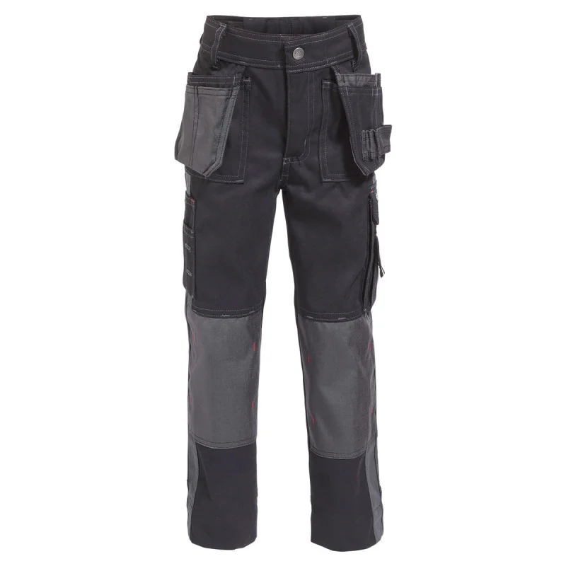 Pantalon multipoches pour enfant - SEATTLE KIDS DASSY Noir contrasté Gris 122 (7 ans)