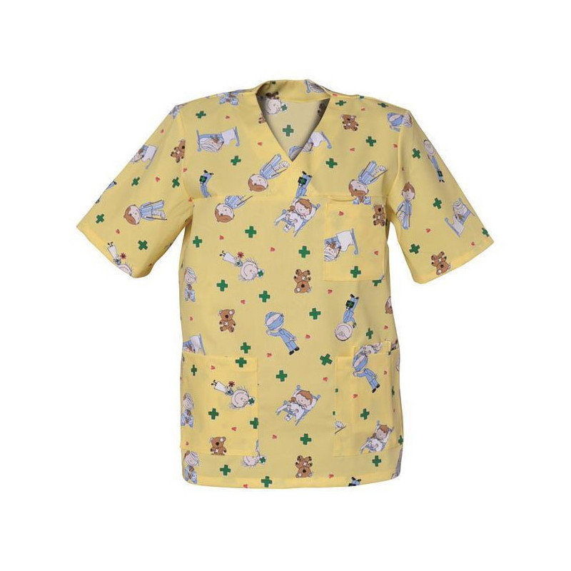 Tunique Médical Homme avec motifs - JULES SNV - Déstockage 3 / 48-50 Jaune
