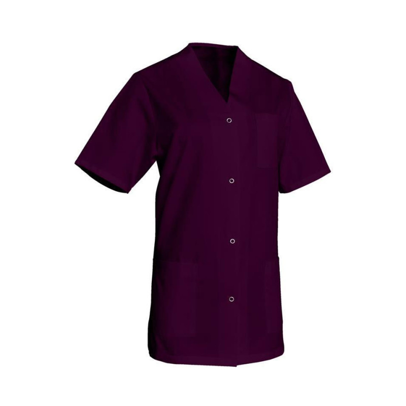 Tunique professionnelle femme manches courtes et boutons-pression SNV VIVIANE - VIVMCP0 3 / 48-50 Prune