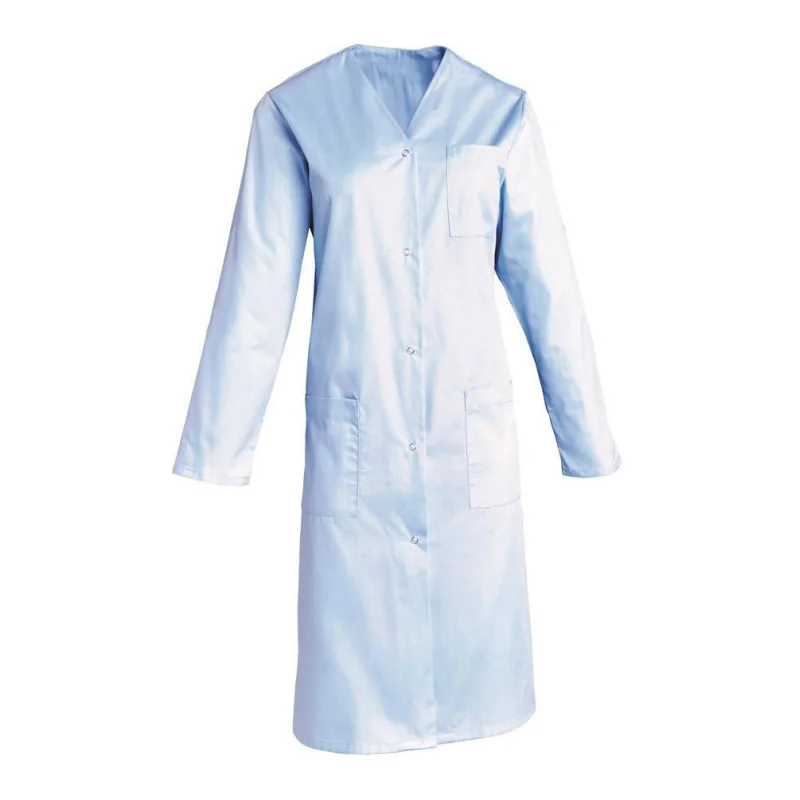 Blouse de travail femme manches longues réglables - SNV LISA 2 / 44-46 Bleu Ciel